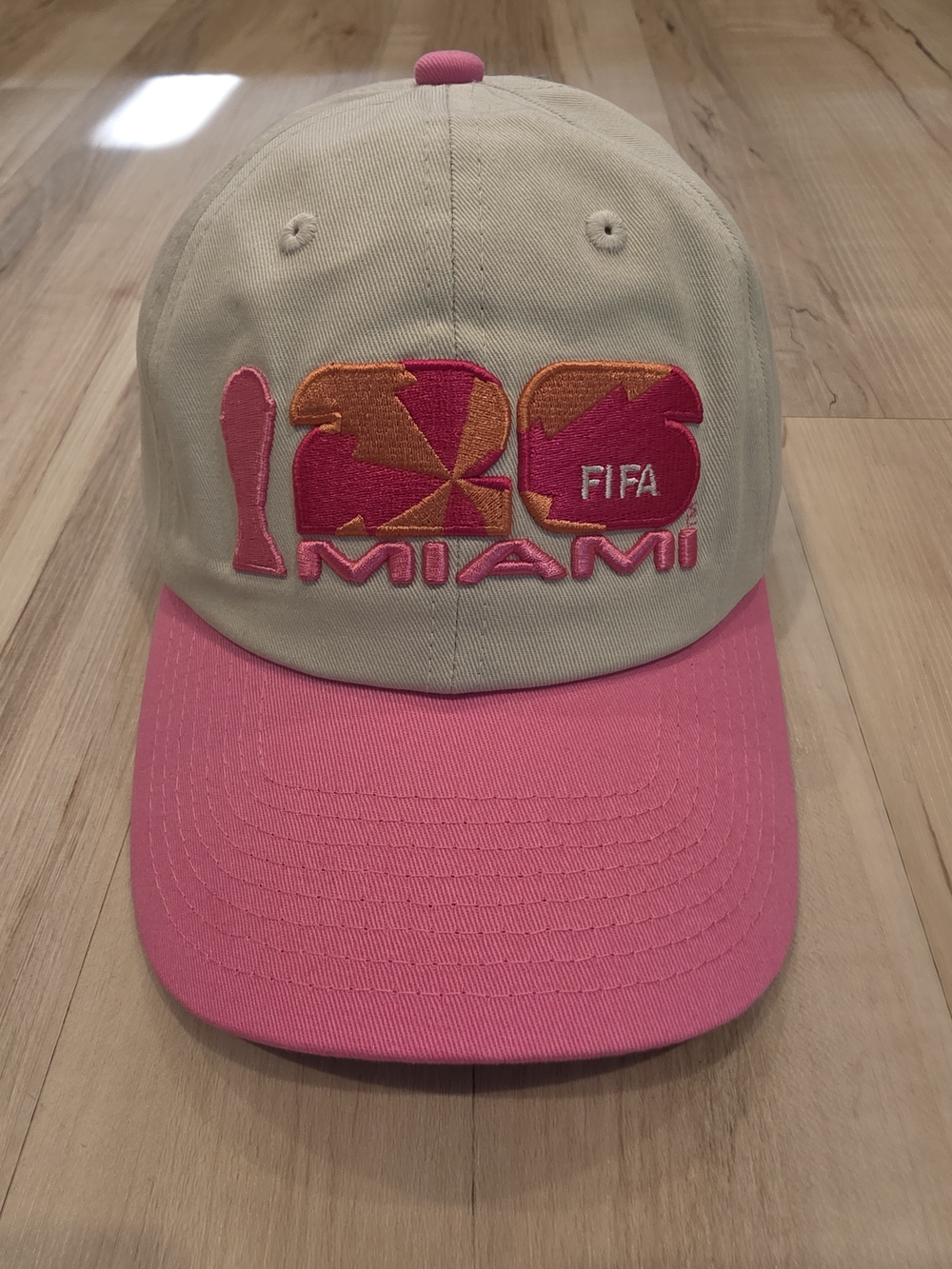 FIFA Miami Two-Tone Pink & Tan Baseball Cap